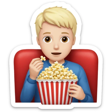 persona viendo cine sticker