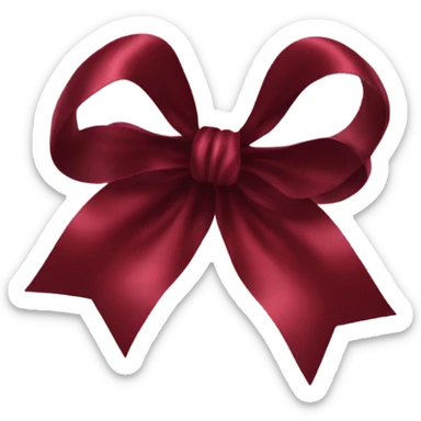 dark red bow sticker