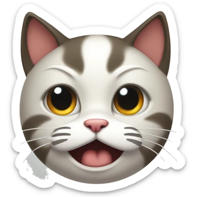 dizzy and annoyed cat sticker