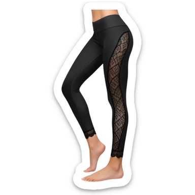 an aesthetic sophisticated legging/stocking/tight with lace pattern  sticker