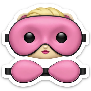 isolated girly silky sleep mask for better sleep sticker