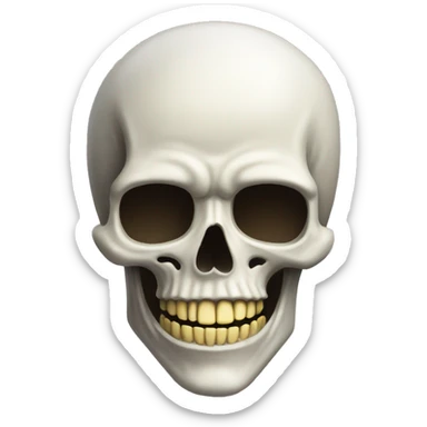 Epic Skull Smiling Cooly sticker