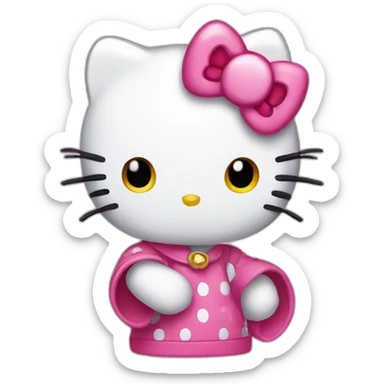 hello kitty enojada  sticker