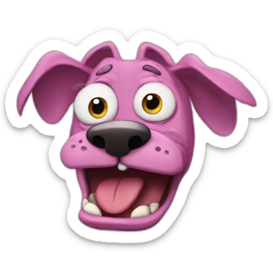 Courage the Cowardly Dog sticker