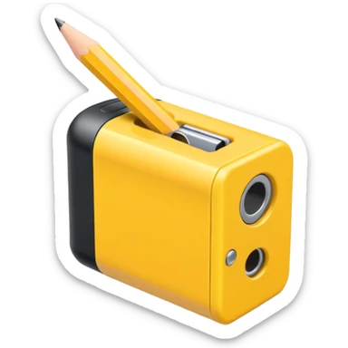 yellow pencil sharpner sticker