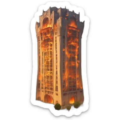 flame tower baku sticker