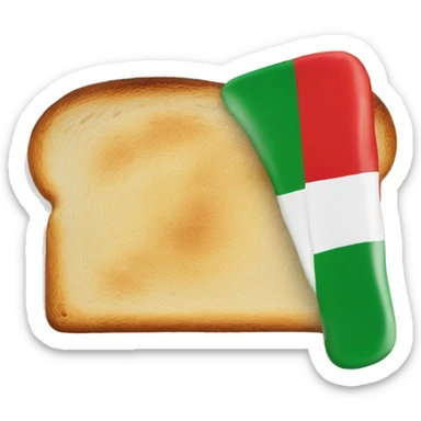 toast with the colors of the italian flag sticker