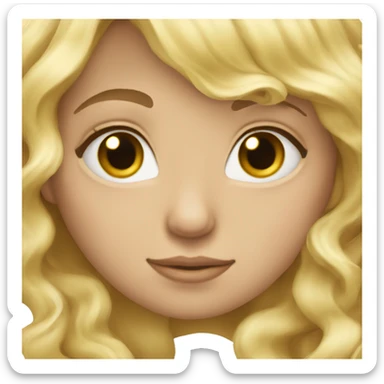 Wavy blonde hair no person sticker