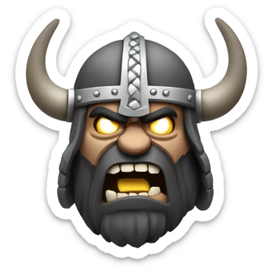 Viking skull angry  sticker