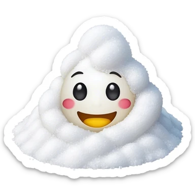 Happy emoji with a pile of salt sticker