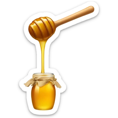 Honey dipper dripping honey sticker