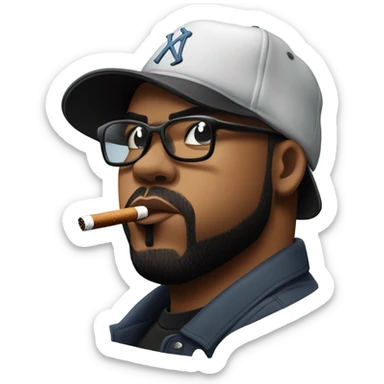 Ice cube rapper smoking sticker