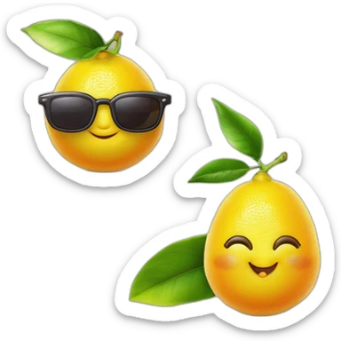 Citron qui porte des lunettes de soleil  sticker