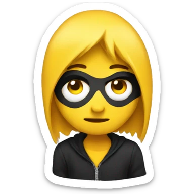Yellow Emo emoji sticker