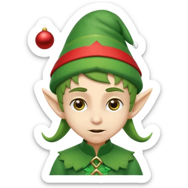create christmas elve emoji who is fighting against financial crime sticker