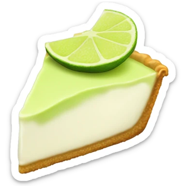 Key lime pie slice sticker