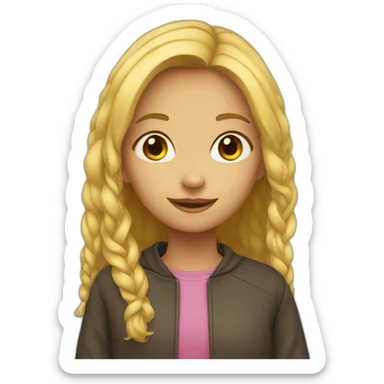 girl, fill height sticker