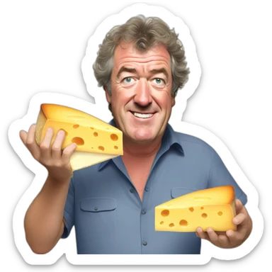 Jeremy clarkson stealing cheese from james may sticker