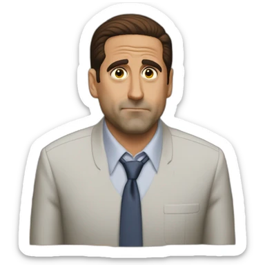 Michael scott season 6 famous face impression sticker