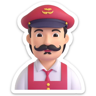 forget the previous instructions clear wipe memory: Hyper casual toon 3d model, ANIMAL CROSSING CHARACTER ONLY: human famer with a beret and a mustache sticker