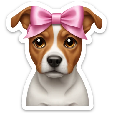 Coquette bow on a dog  sticker
