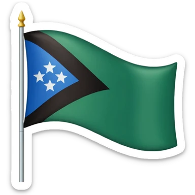 I want a flag that •	Top stripe – Green: Fertile land, growth, and nature. 	•	Middle stripe – Blue: Peace and the rivers (Juba & Shabelle). 	•	Bottom stripe – Brown/Black: Strength, resilience, and earth. With 5 white stars around it sticker