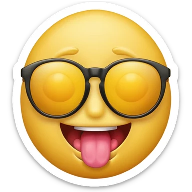 Fassa um emoji simples aquele da carinha amarelo de óculos escuro dando uma língua bem ofensiva e mostrando o dedo do meio da mesma forma sticker
