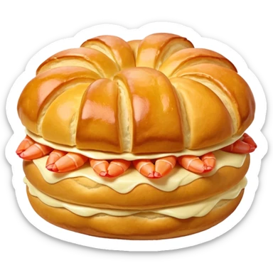 Un choux à la crevette (au lieu d’un choux à la crème) sticker