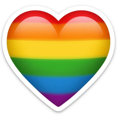 rainbow heart sticker
