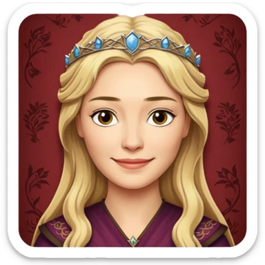 Cersei Lannister smile smirk from Games of throne character face only younger sticker