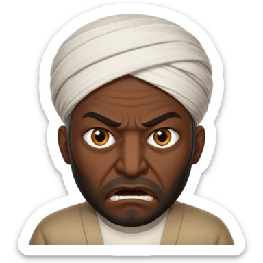 in profile, angry Iranian sticker