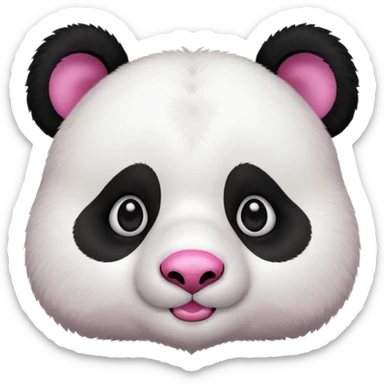 Cute innocent look of a panda sticker