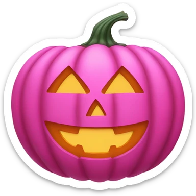pink jack o lantern sticker