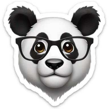 Panda with glasses sticker