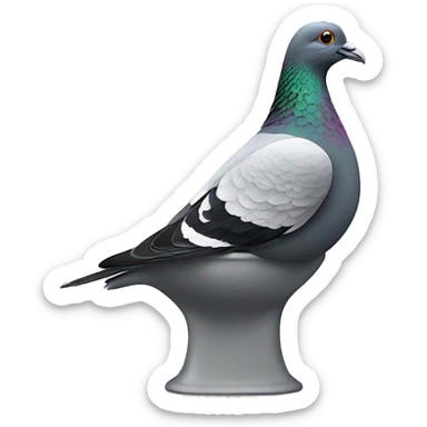 Pigeon on toilet  sticker