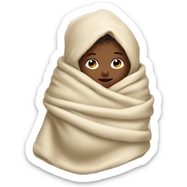 Newborn baby boy wrapped in a blanket  sticker