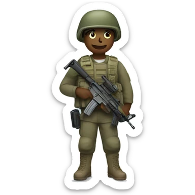 Armed forces with smg sticker