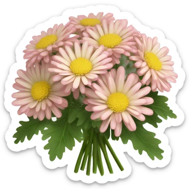 Pretty bouquet of chrysanthemums sticker
