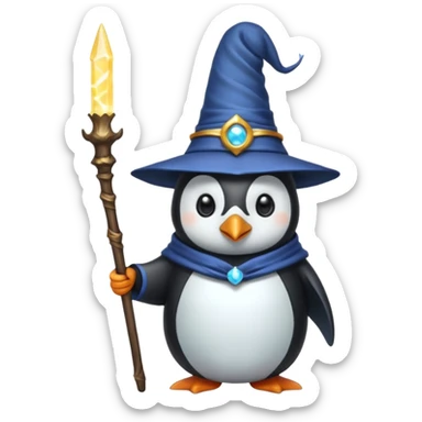 Penguin Wizard sticker