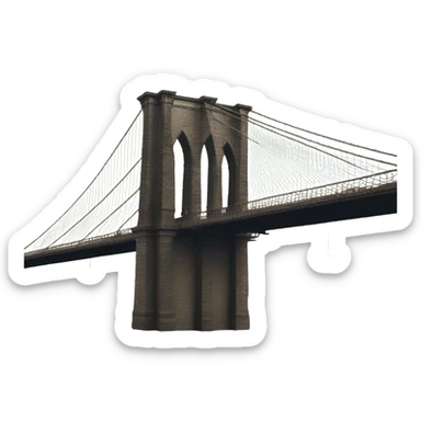 Brooklyn bridge seen from the coast sticker