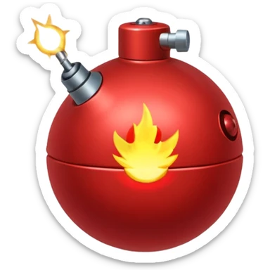red bomb sticker