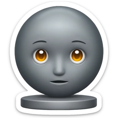 The figure  gray big shpere head with cylindrical  body  sticker