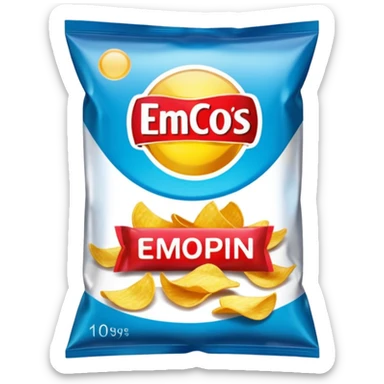 packet of chips sticker