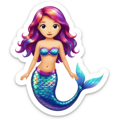 mermaid fish sticker
