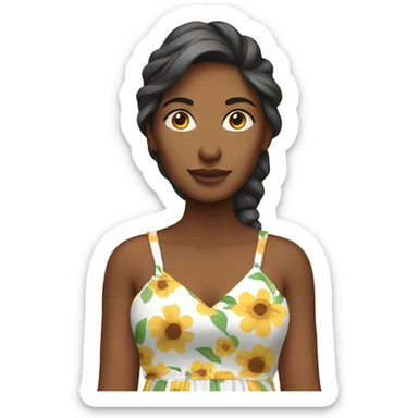 Woman in sundress sticker