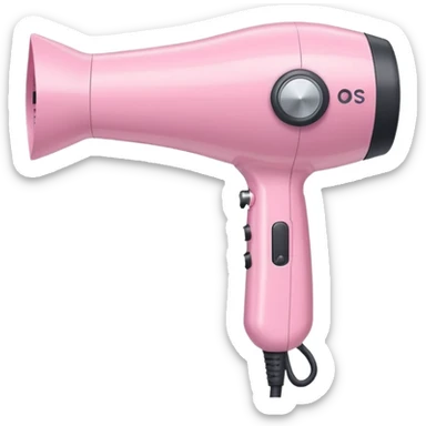 pastel pink hair dryer sticker