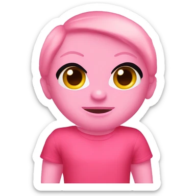 Pink printed t-shirt with ✨stay vigilant✨ in red ext sticker