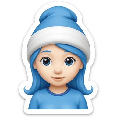 girl smurf  sticker