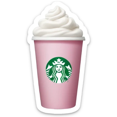 starbucks cup pink drink with cold foam sticker