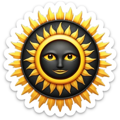 Gothic sun without face sticker